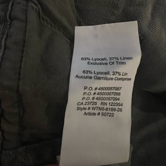 COPY - Aritzia Community army green size S linen shorts. - Picture 3 of 3